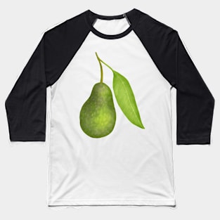 Painted avocado with a leaf Baseball T-Shirt